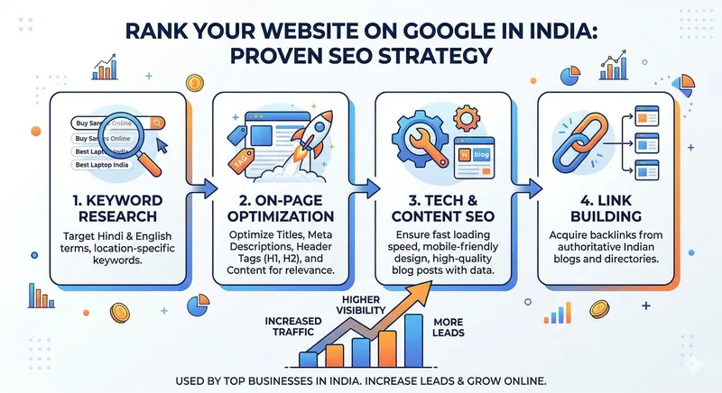Google Ranking SEO Strategy for Businesses in India (2026)