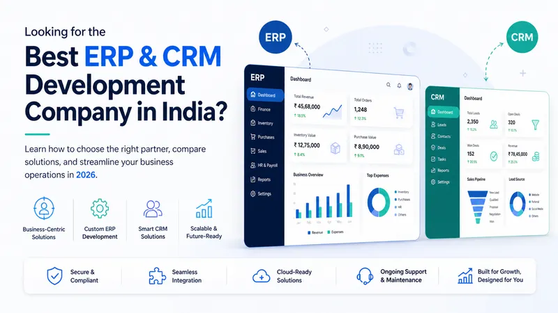 Best ERP and CRM Development Company in India (2026): How to Choose the Right Business System Partner
