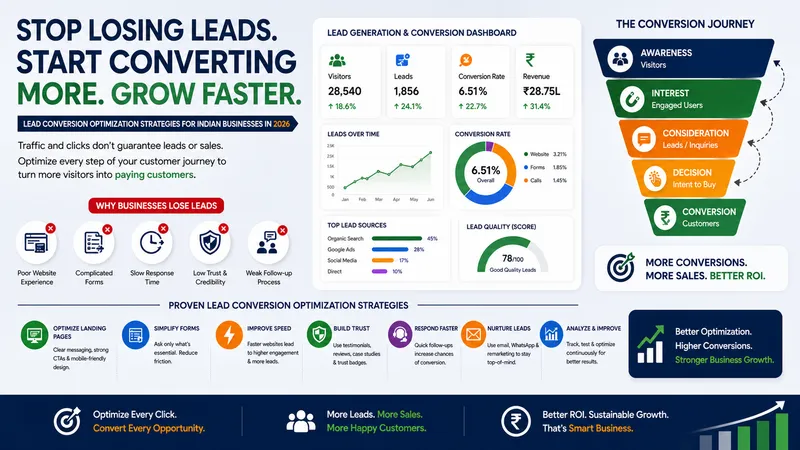 Lead Conversion Optimization India 2026: Why Businesses Lose Leads Even After Getting Traffic