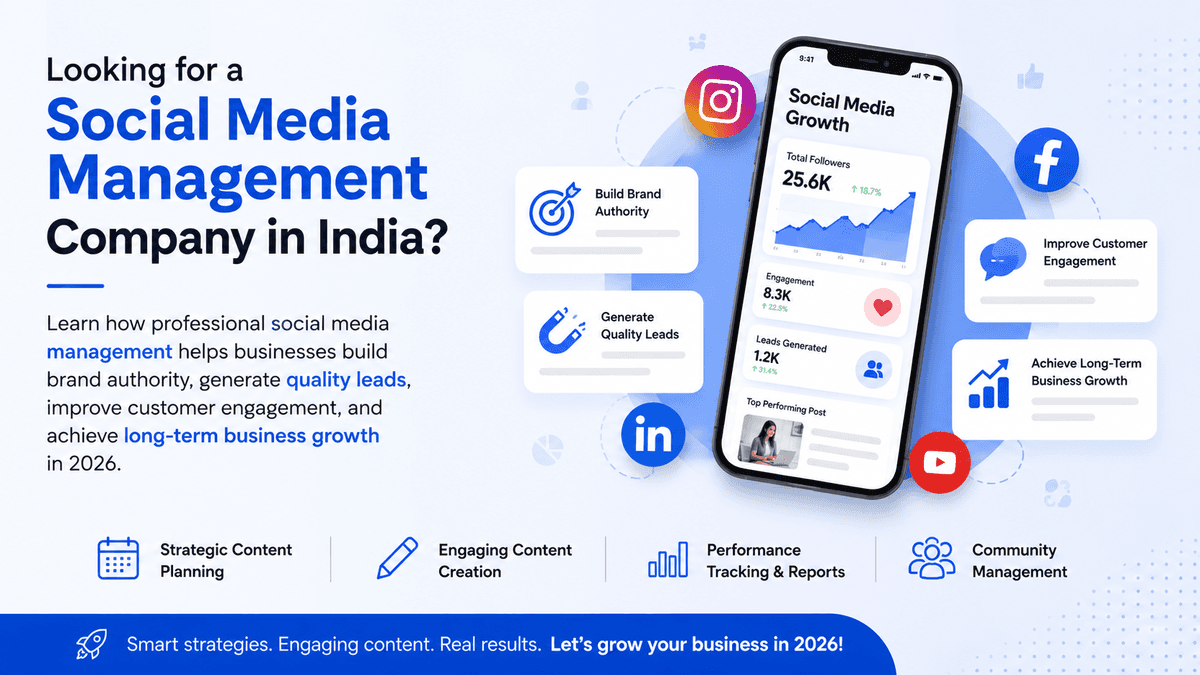 Social Media Management Company India (2026): How Businesses Build Brand Authority & Generate Consistent Leads
