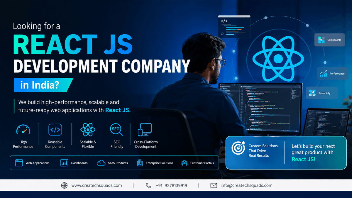 React JS Development Company India (2026): Build Fast, Scalable & Modern Web Applications for Business Growth