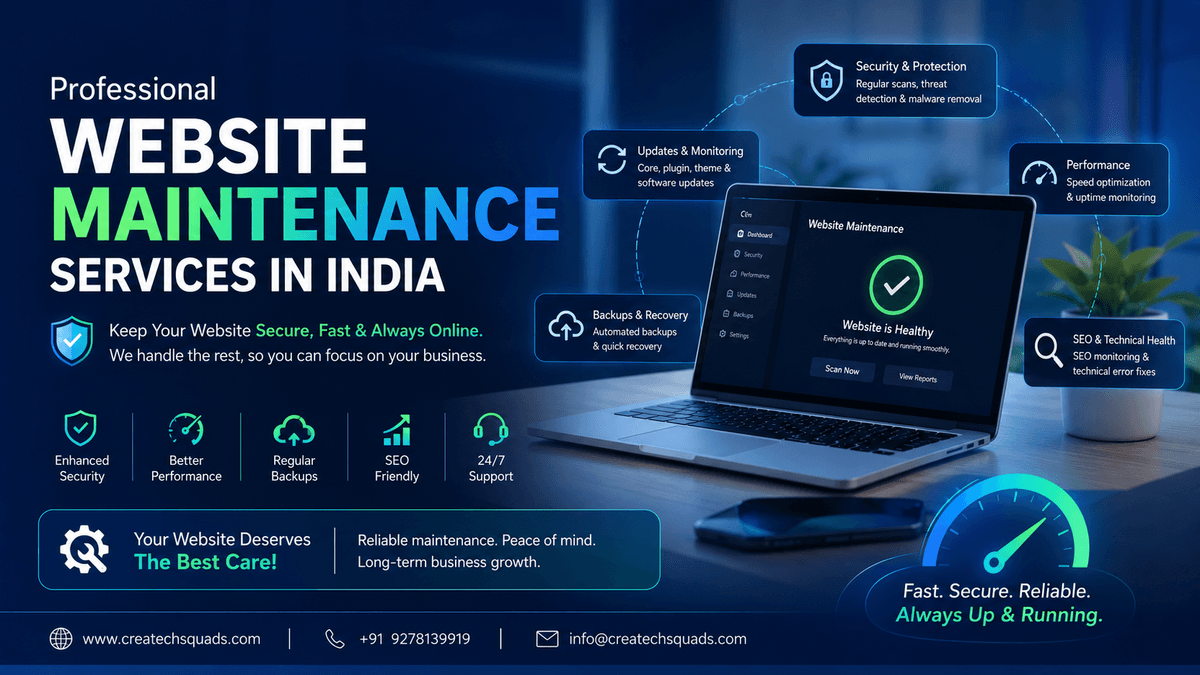 Website Maintenance Services India (2026): Keep Your Business Website Secure, Fast & Always Up to Date